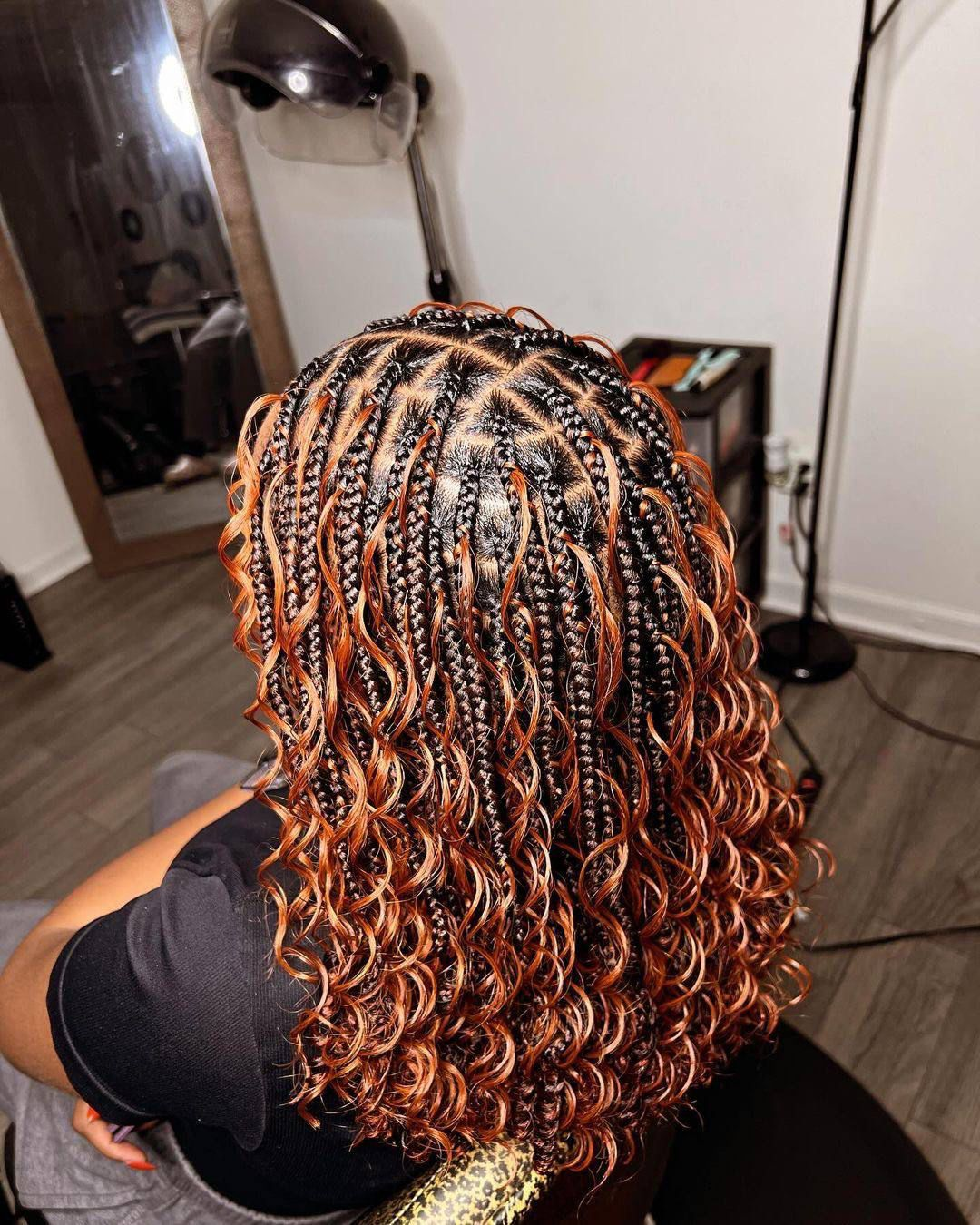 Men’s braided style viewed from above with detailed parts